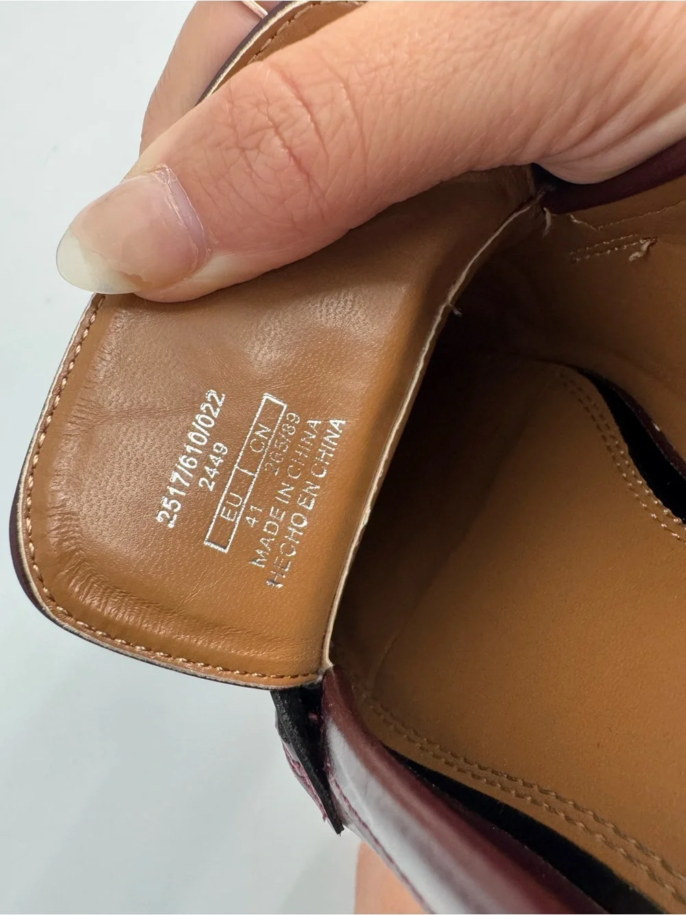 ZARA Burgundy Faux Leather Tassel Bit Loafers - Size EU 41